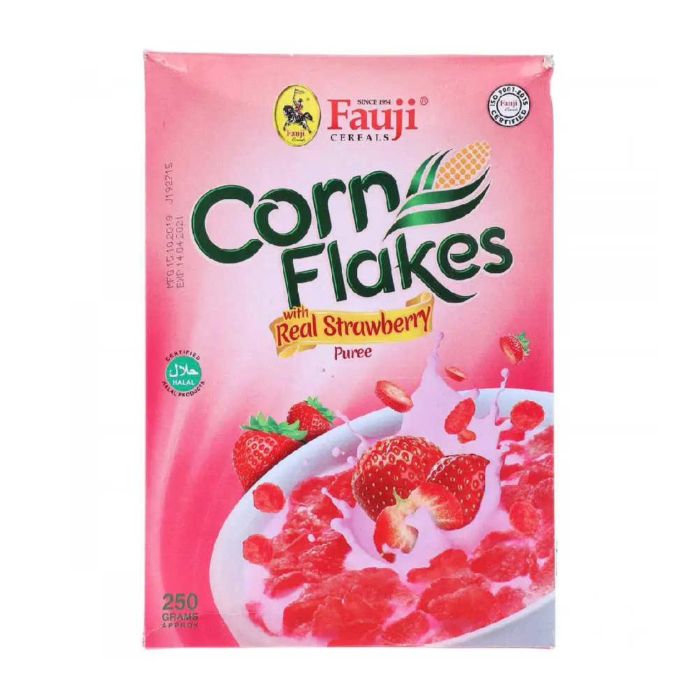 Fauji Corn Flakes with Real Strawberry Puree 250g