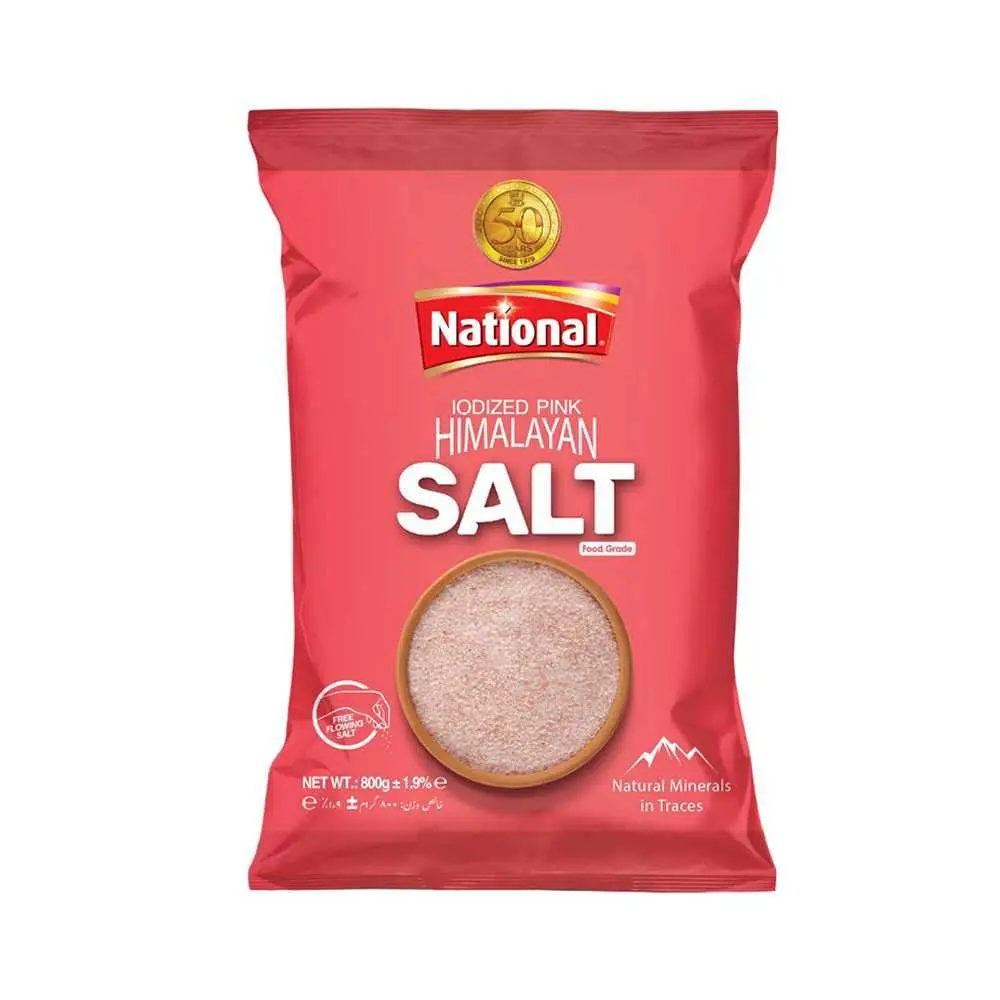 National Iodized Pink Himalayan Salt 800g
